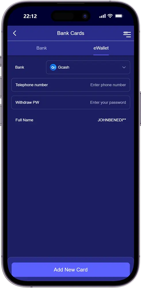 Linking a Bank Account or E-Wallet on Big Swerte